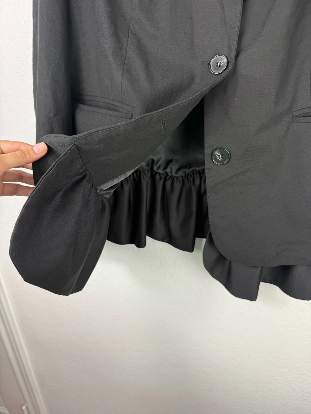 Mare Mare anthropologie Relaxed Twofer Blazer black size S